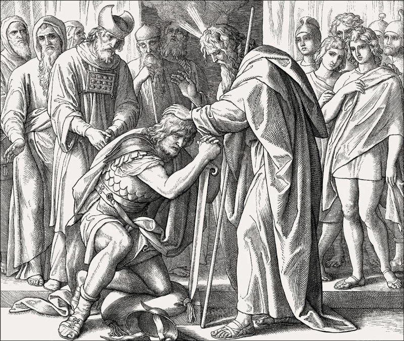 The Selection of Joshua, Old Testament, by Julius Schnorr von Carolsfeld, 1860
