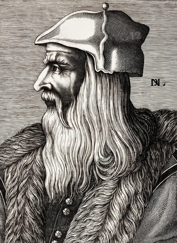 Leonardo da Vinci, 1452 - 1519, Italian painter, sculptor, architect and engineer, digitally edited