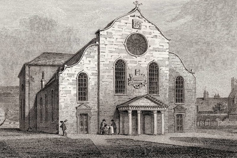 Canongate Church, Edinburgh, Scotland, 19th century, Views in Edinburgh by J. & H. S. Storer, 1820