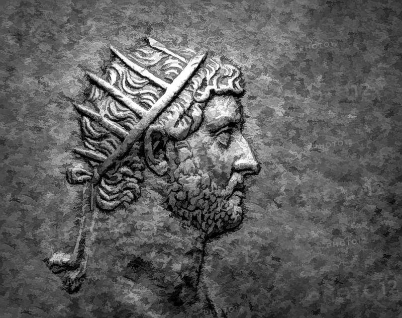 Hadrian or Publius Aelius Hadrianus Augustus, 76 - 138, Roman emperor, digitally edited