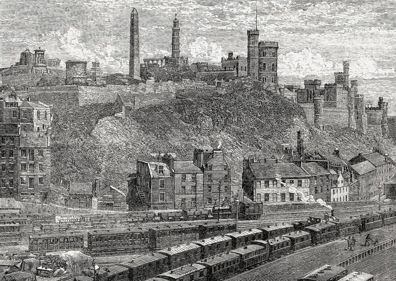 A view of Calton Hill, Edinburgh, Scotland, 19th century