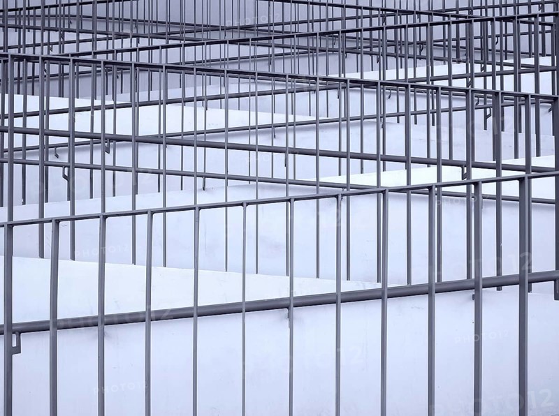 Abstract pattern formed by a zigzag staircase