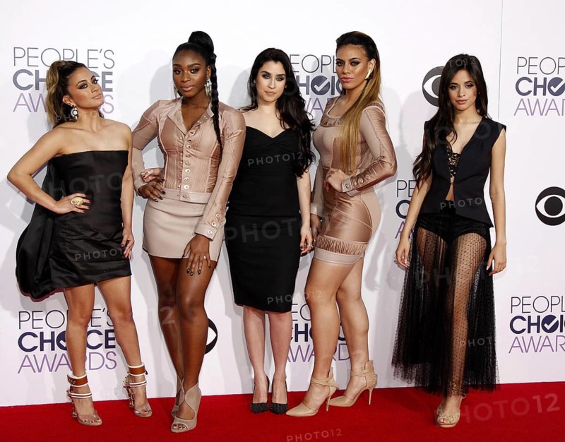 Ally Brooke, Normani, Dinah Jane, Lauren Jauregui, and Camila Cabello of Fifth Harmony at the 41st Annual People's Choice Awards held at the Nokia L.A. Live Theatre in Los Angeles on January 7, 2015., Los Angeles, California, USA, North America