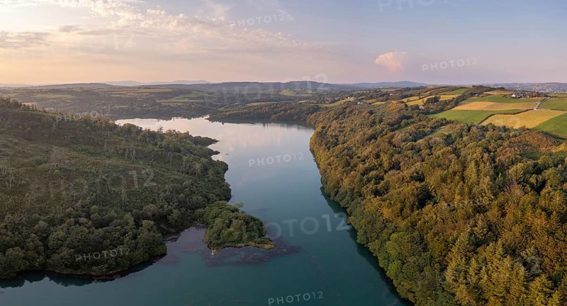 A view of Castlehaven Bay and The Narrows in West Cork at sunset