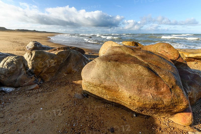 Coastline of the Atlantic coast near Les Sables d'Olonne. France