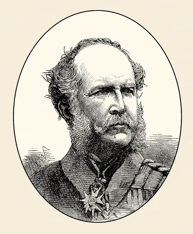 General Sir John Miller Adye, 1819 – 1900, a British soldier, Governor of Gibraltar, From British Battles on Land and Sea, by James Grant