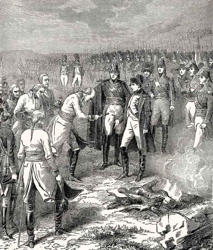 Karl Freiherr Mack von Leiberich surrenders to Napoleon, Battle of Ulm, 1805