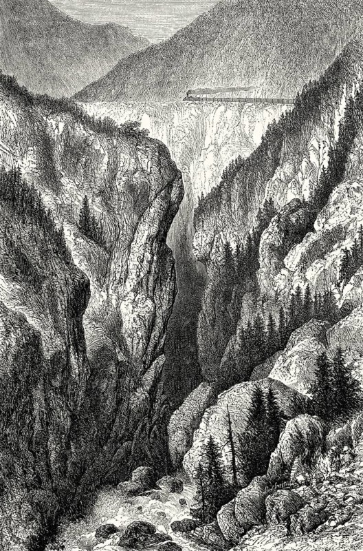 The Mont Cenis Pass Railway, Savoie, France, 1868 to 1871, Europe