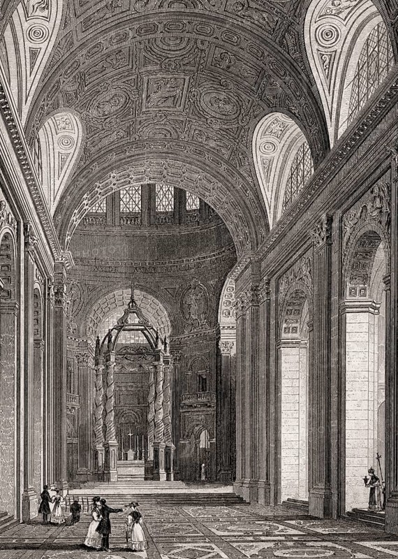 The Church of Notre-Dame de Paris, antique steel engraved print, 1831