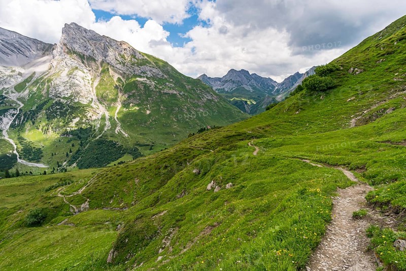 Fantastic hike in the Lechquellen Mountains in Vorarlberg Austria near Lech, Warth, Bludenz