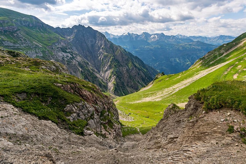Fantastic hike in the Lechquellen Mountains in Vorarlberg Austria near Lech, Warth, Bludenz