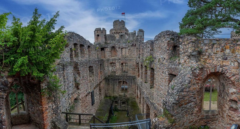 Auerbach Castle on the Bergstrasse, castle ruins, Bensheim, Hesse, Germany, Europe