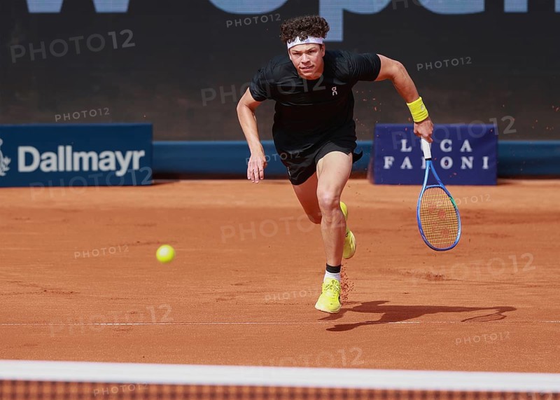 American tennis player Ben Shelton (USA) at the 2025 BMW Open tournament in Munich, Bavaria, Germany, Europe