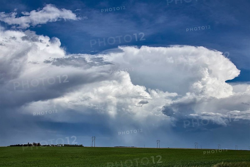 Ominous Storm Clouds Prairie Summer Rural Scene