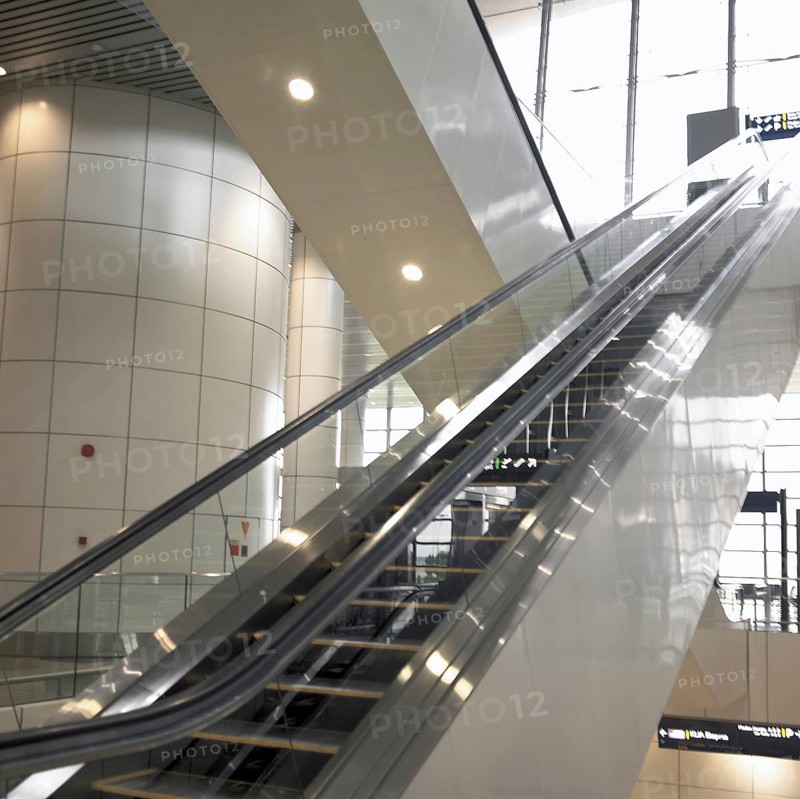 Escalator in International airport of kuala lumpur malaysia