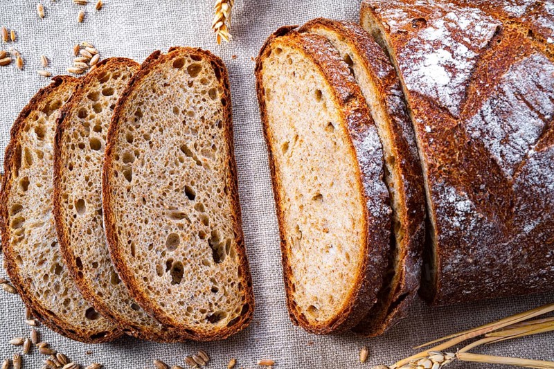 Delicious mixed rye bread, also known as grey bread