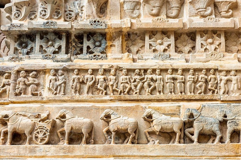 Details from Jagdish Temple, Udaipur, Rajasthan, India, Asia