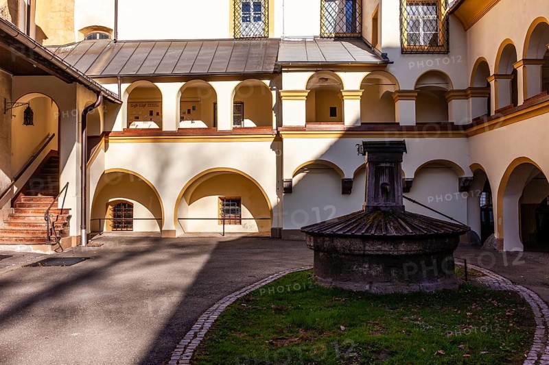 Brunnhöfl, Göß Abbey, former convent of the Benedictine nuns, Leoben, Styria, Austria, Europe