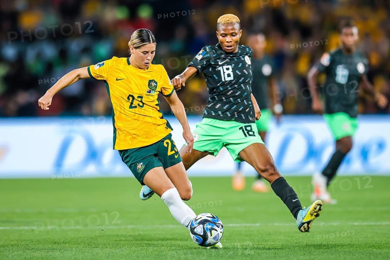 BRISBANE, AUSTRALIA, JULY 27: Kyra COONEY-CROSS of Australia as Australia plays Nigeria at the FIFA Women's World Cup Australia New Zealand 2023 at Brisbane Stadium on July 27, 2023