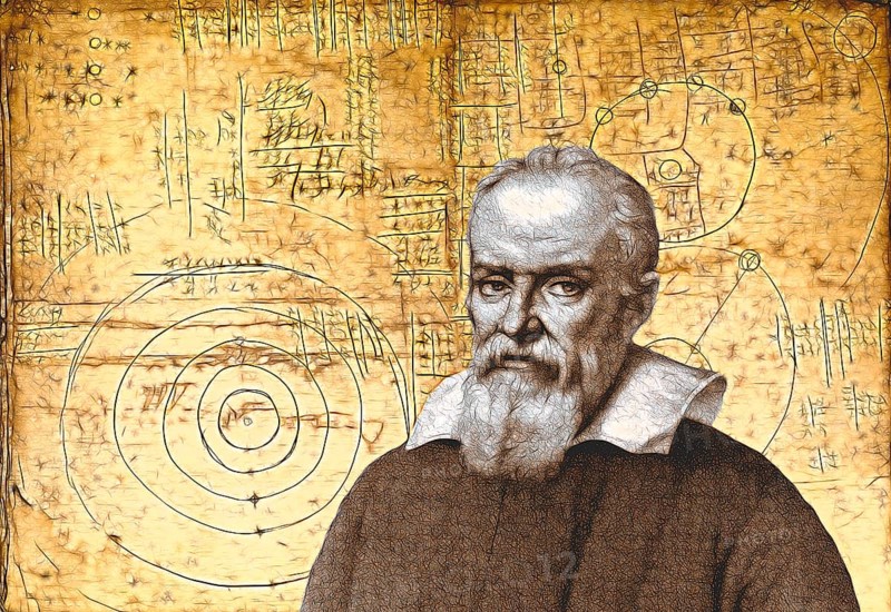 Galileo Galilei, 1564, 1642, Italian astronomer, handwritten scientific notes