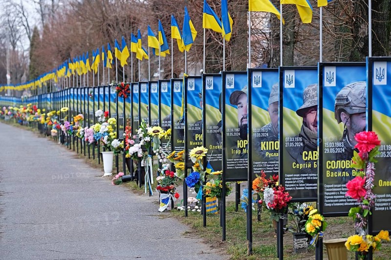 Memorial plaques to the soldiers killed, Hajssyn, Vinnytsia oblast, Ukraine, Europe