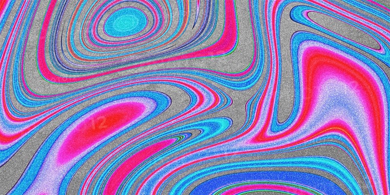 Colorful fluid art, glitter colorful metallic swirls, swirl background