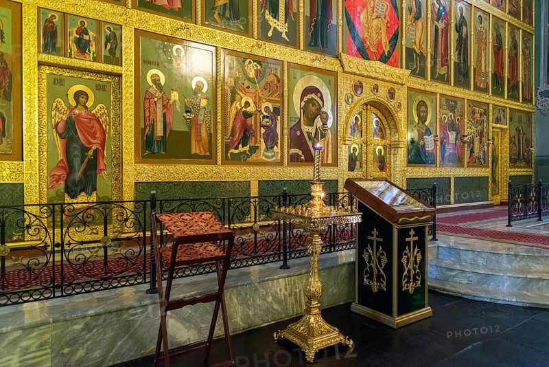 The iconostasis in Cathedral of the Annunciation in the Kremlin of Kazan, Russia, Europe