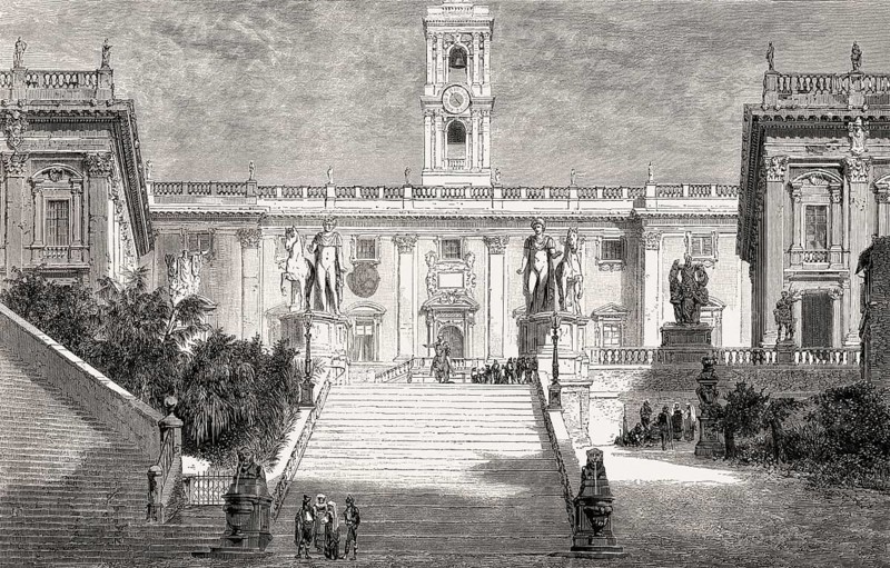 Palazzo Senatorio, Rome, Italy, 19th Century, Europe