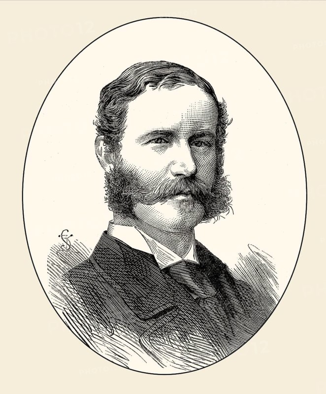 Lt Col. Philip Robert Anstruther, a British army officer, killed at the Battle of Bronkhorstspruit, Transvaal on 20 December 1880, From British Battles on Land and Sea, by James Grant