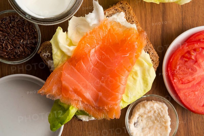 Sandwich with ingredients