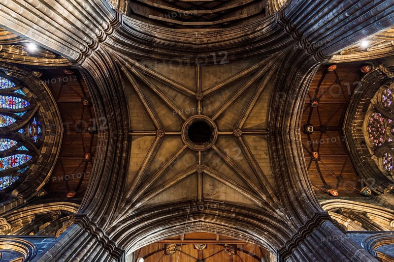 Glasgow, UK, December 6, 2023: Interior View of Glasgow Cathedral. Scotland, UK. Vaults
