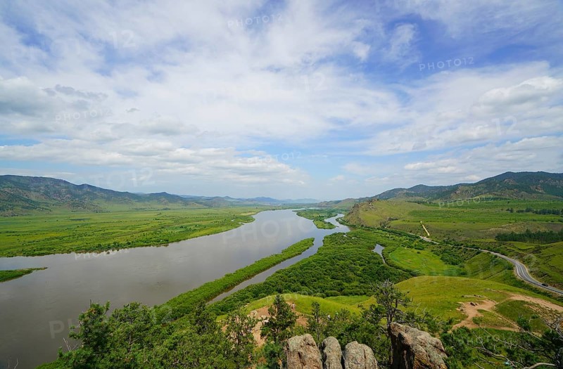 Summer hike in the most beautiful natural places of Buryatia, stop by the river