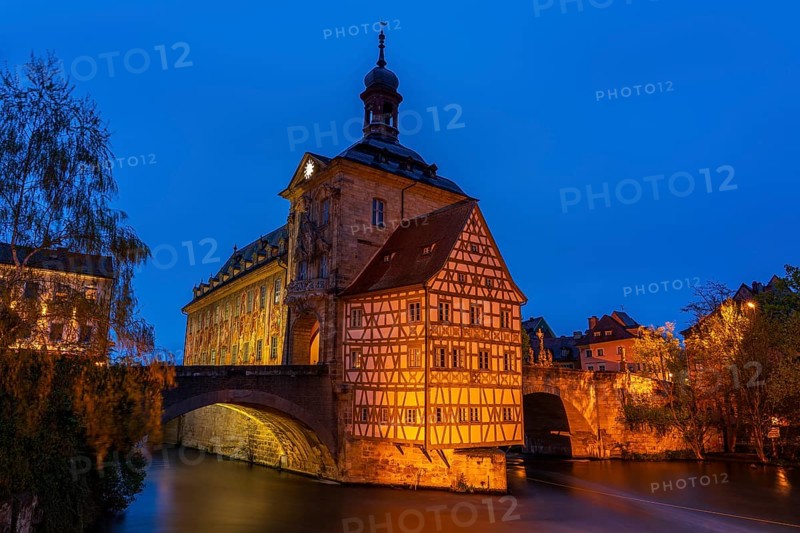 View of the old town hall in Bamberg in Bavaria, Germany, Europe