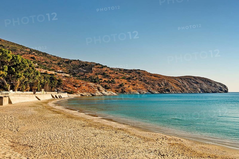 Gialia beach near Stenies village in Andros island, Greece, Europe