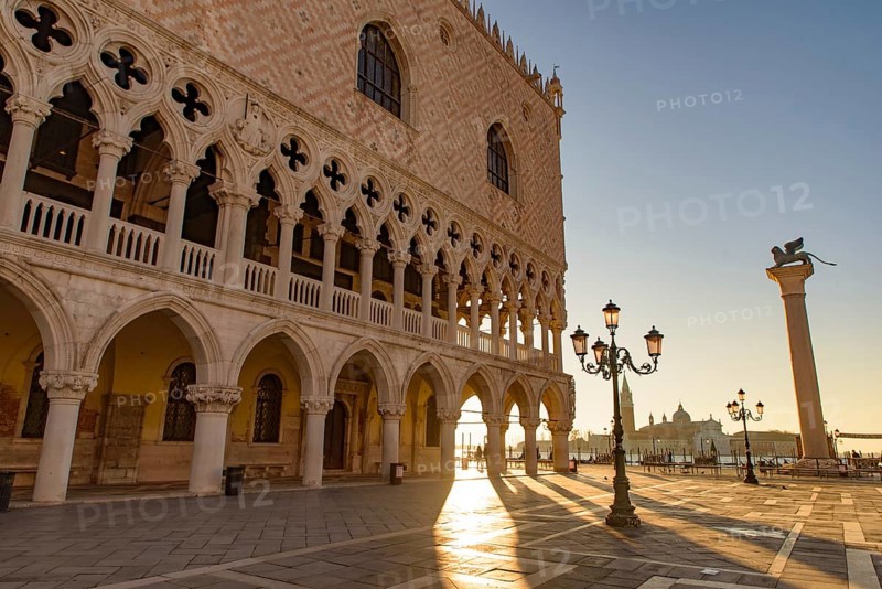 St Mark's Square (Piazza San Marco) at sunrise time, Venice, Italy, Europe
