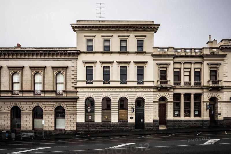 BALLARAT, AUSTRALIA, April 8 2023: The iconic architecture of the country Victorian town of Ballarat on a stormy autumn morning