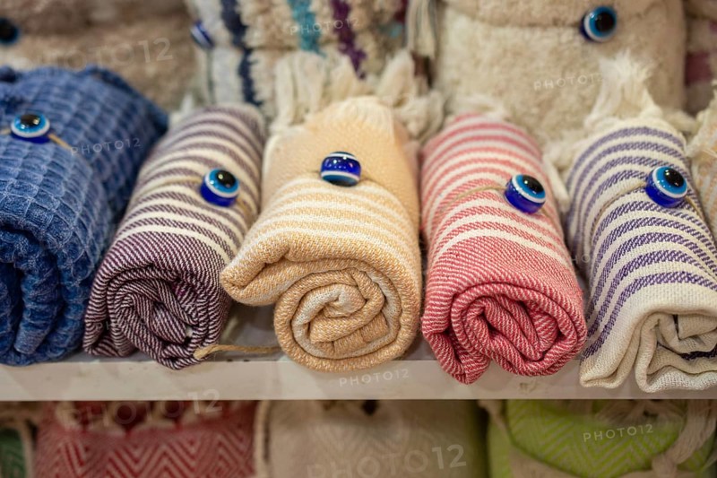Pile of Turkish Bath Towels known as Hamam Pestemal loinclothes