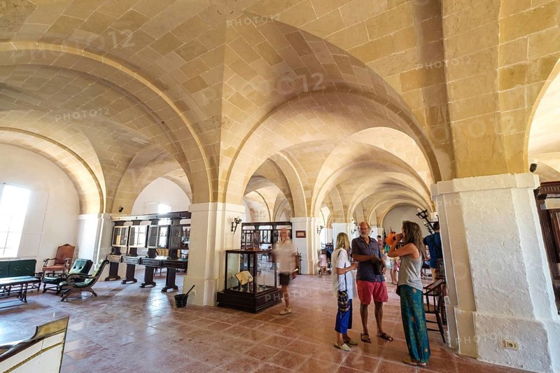 Museo, isla del Lazareto, Illa del Llatzeret, interior del puerto de Mahón, Menorca, balearic islands, Spain, Europe