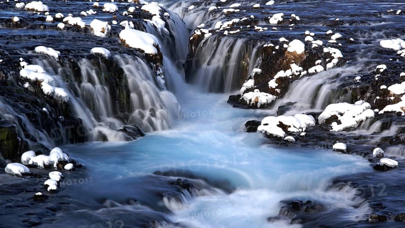 Iceland, Europe, Bruarfoss, waterfall, bridge waterfall, Europe