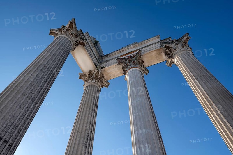 Xanten, LVR Archaeological Park Xanten, Roman Museum, reconstructed temple (harbour temple)