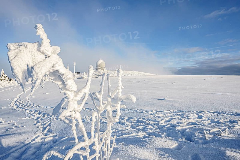 Winter on the highest mountain in the Rhön, the Wasserkuppe 11