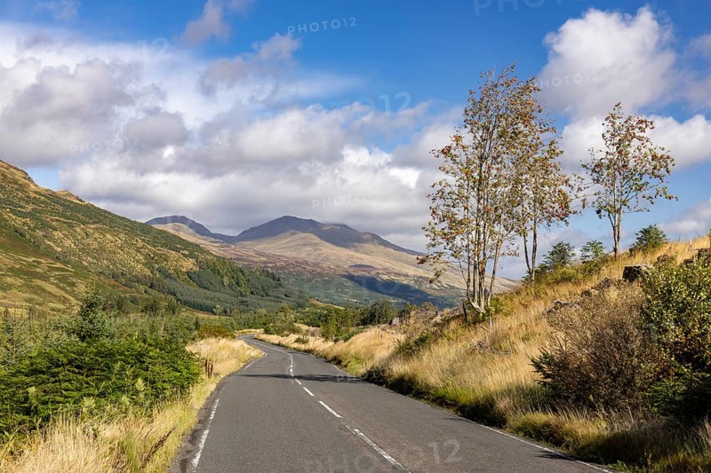 West Highland Way, mountain road near Ballachulish, Highlands, Scotland, Great Britain