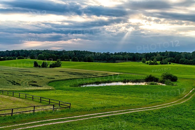 Landscape in Masuria in eastern Poland