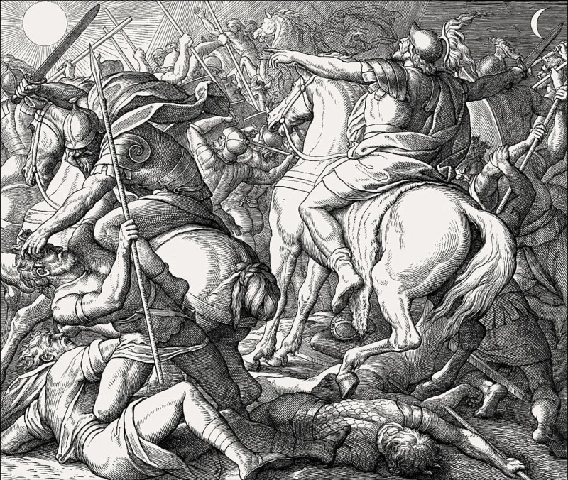 Joshua Commanding the Sun to Stand Still upon Gibeon, Old Testament, by Julius Schnorr von Carolsfeld, 1860