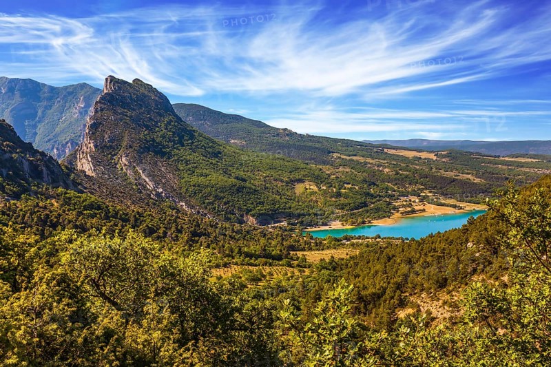 Provence, Alpes-Côte d'Azur, France. Fascinating journey through the azure waters. The Verdon River. Concept of ecological and active tourism