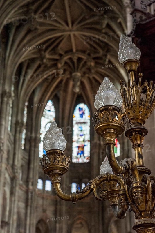 PARIS, FRANCE, MAY 24, 2022, Inside the gothic church Saint Eustache in Paris, France, Europe