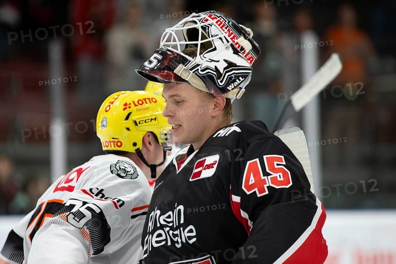 Tobias Ancicka (Cologne Sharks, #45), PENNY DEL, Test match Cologne Sharks - Lions Frankfurt on 25.08.2024 at K2 in Cologne Germany .photo: Laura Dick