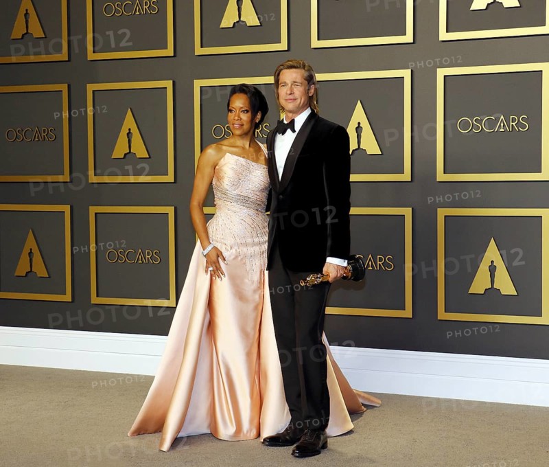 Brad Pitt and Regina King at the 92nd Academy Awards, Press Room held at the Dolby Theatre in Hollywood, USA on February 9, 2020., Los Angeles, California, USA, North America
