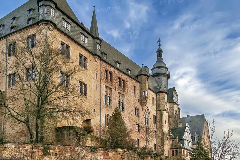 Marburg castle, Germany. Built in the 11th century as a fort