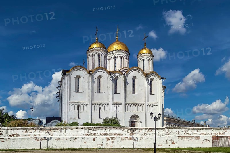Dormition Cathedral in Vladimir used to be a mother church of medieval Russia in the 13th and 14th centuries